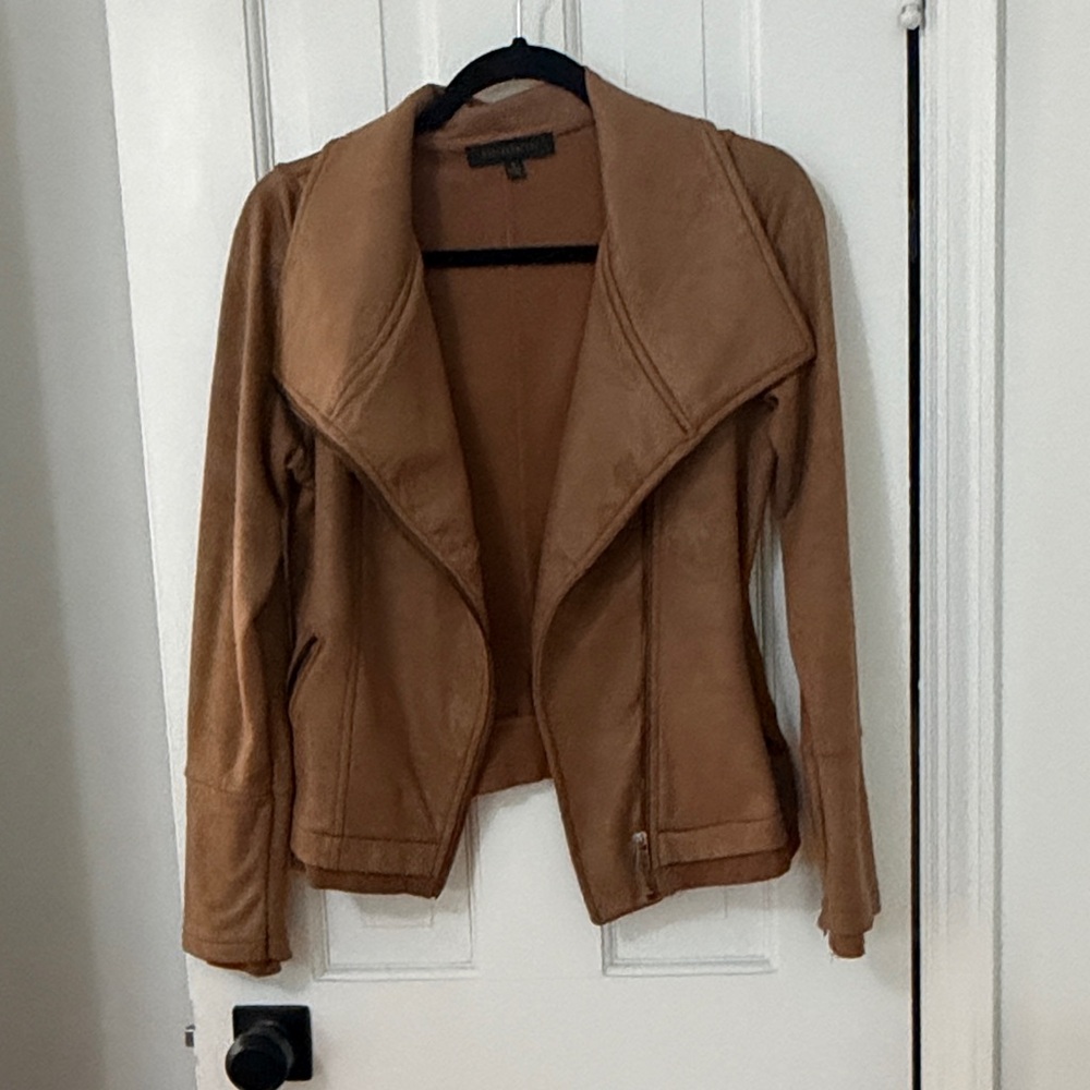 Dance & Marvel Women's Camel Leather Jacket
